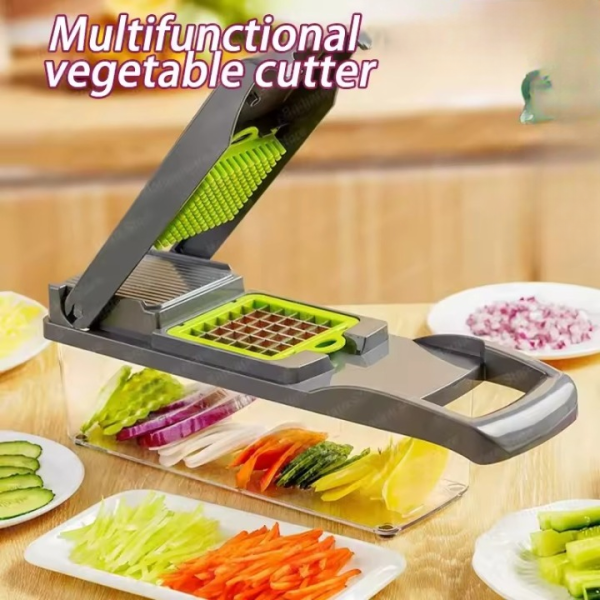 Multifunctional Vegetable Slicer & Chopper with Basket