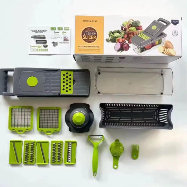 Multifunctional Vegetable Slicer & Chopper with Basket